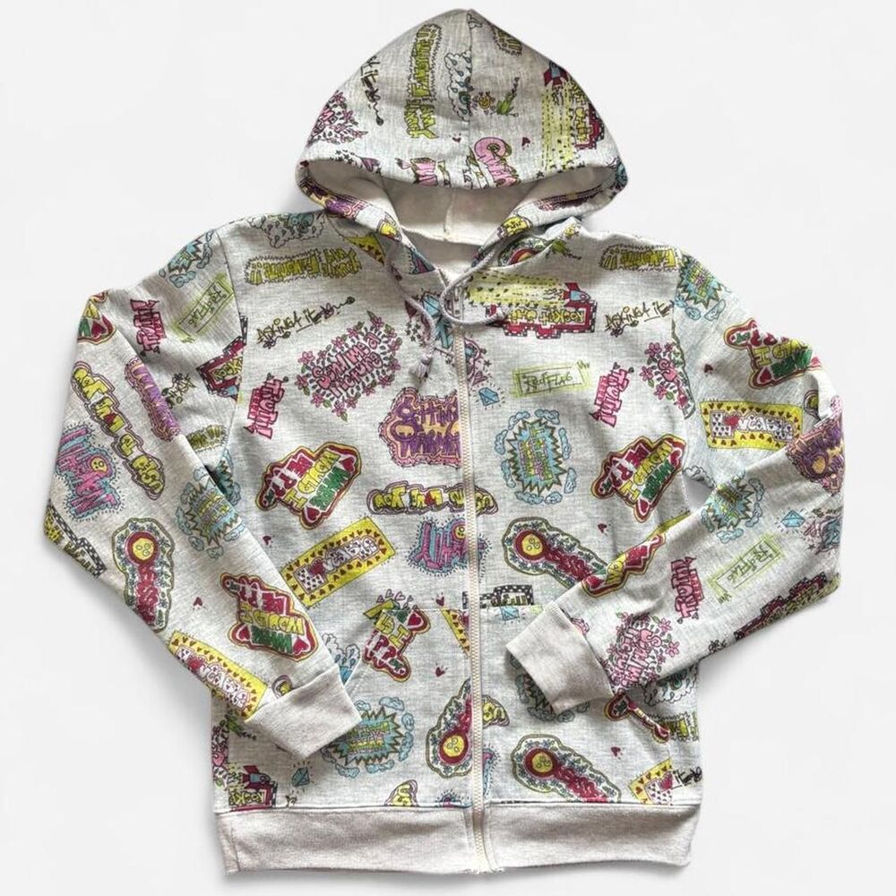 Medium Gwen Stefani Graffiti Doodle zip up hoodie